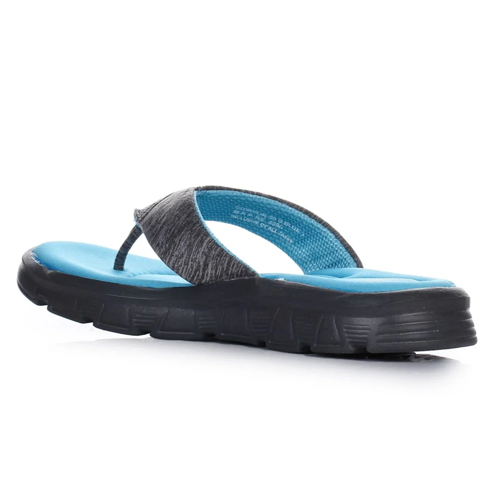 A-HA Casual Blue Flip Flops For Women CUSHION-20 By Liberty - Image 4