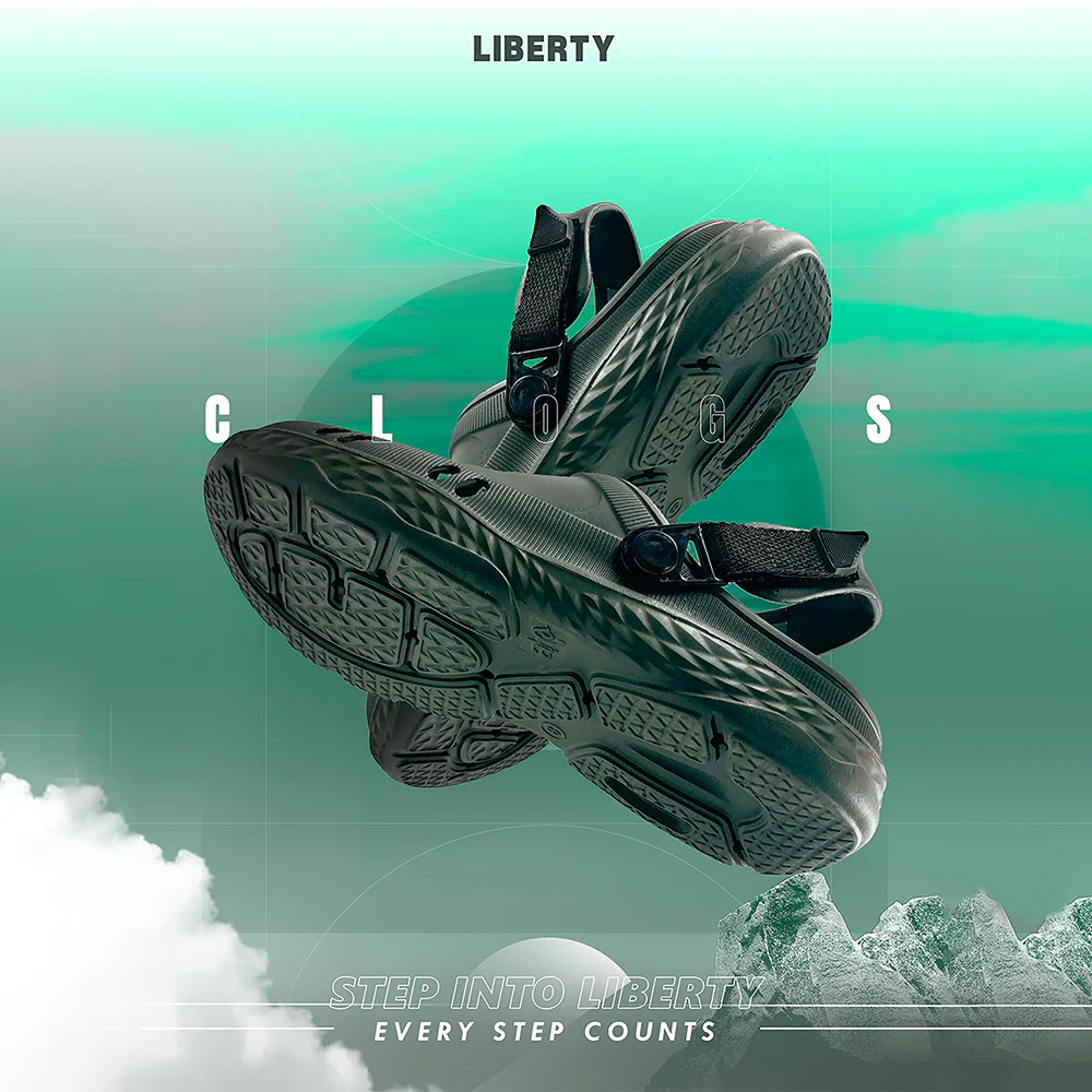 A-HA Casual Dark Green Clogs For Men BEACHRIDE By Liberty - Image 4