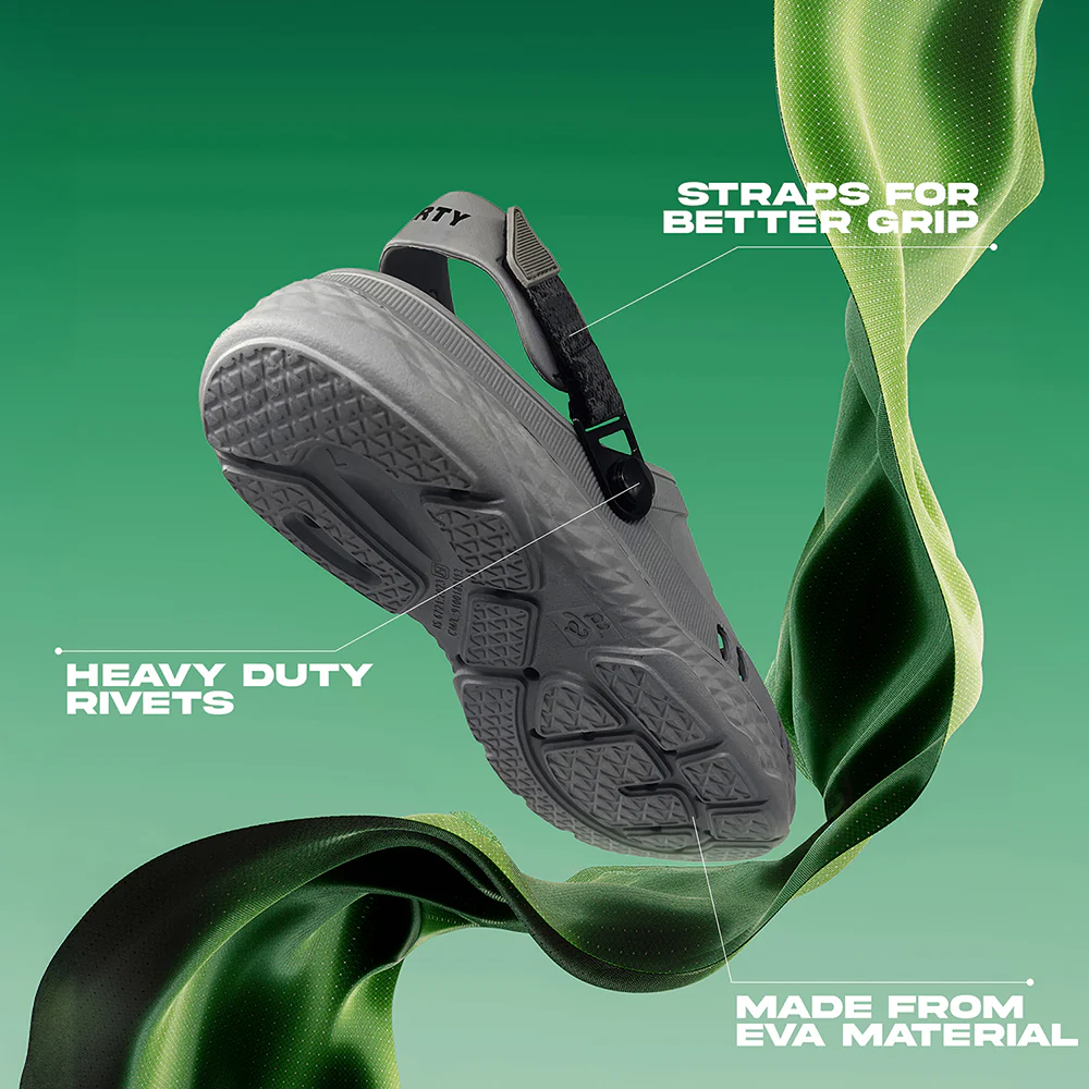 A-HA Casual Light Grey Clogs For Men BEACHRIDE By Liberty - Image 5