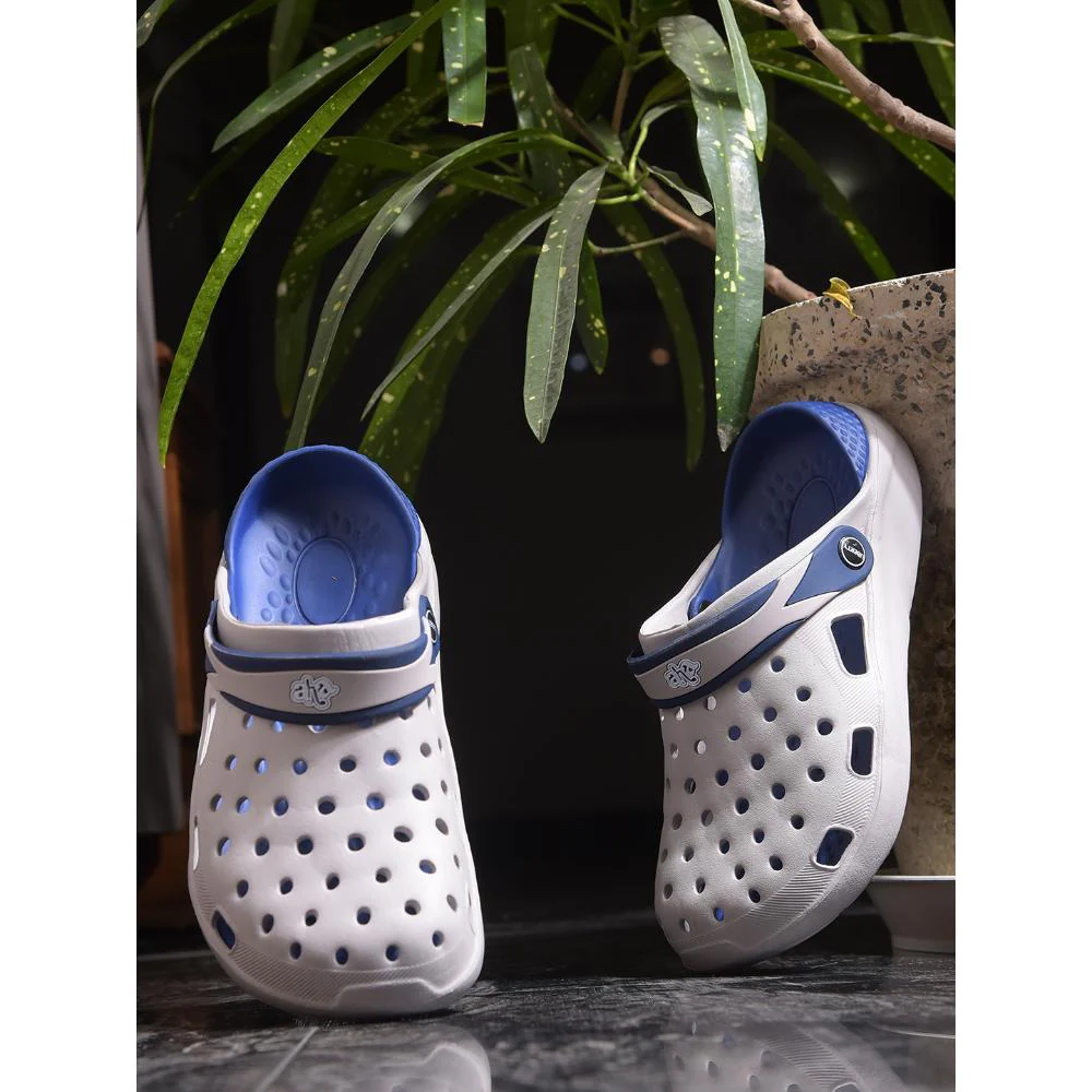 AHA By Liberty XT-800-1 Casual Clogs For Mens (Light Grey) - Image 4