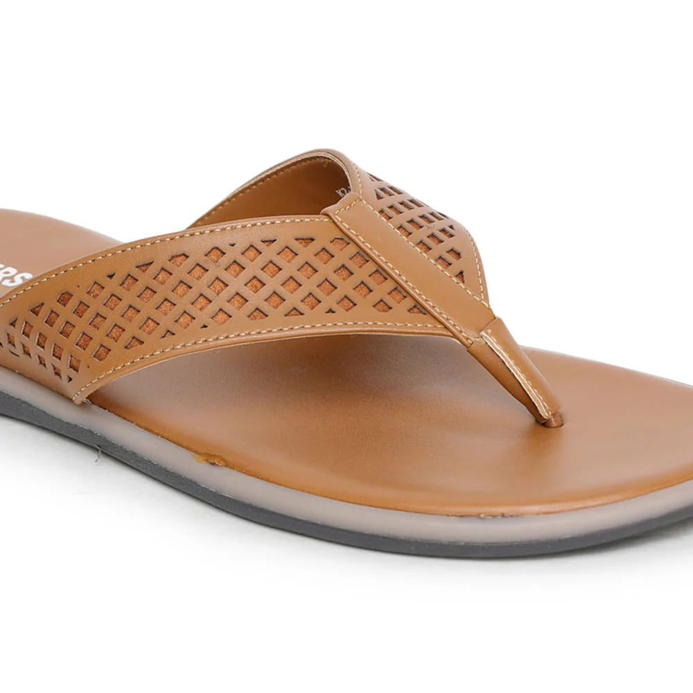 Coolers Casual Tan Flip-Flop For Men K2-154 By Liberty - Image 5