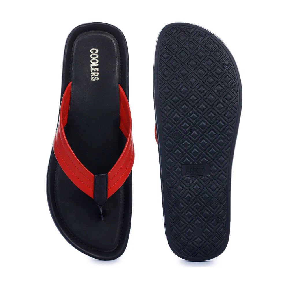 Coolers Casual Red Flip-Flop For Men K2-155 By Liberty - Image 5