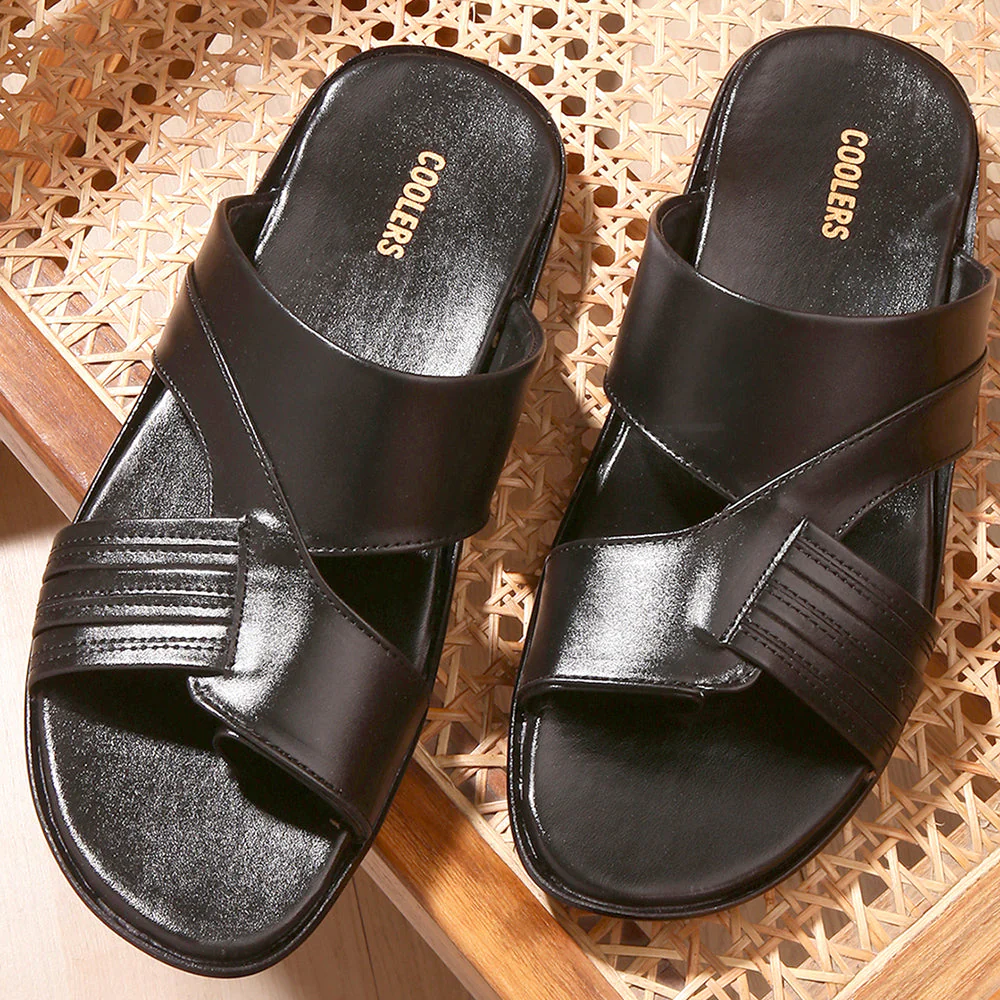 Coolers Black Casual Slipper For Men COOL99-81 By Liberty - Image 3