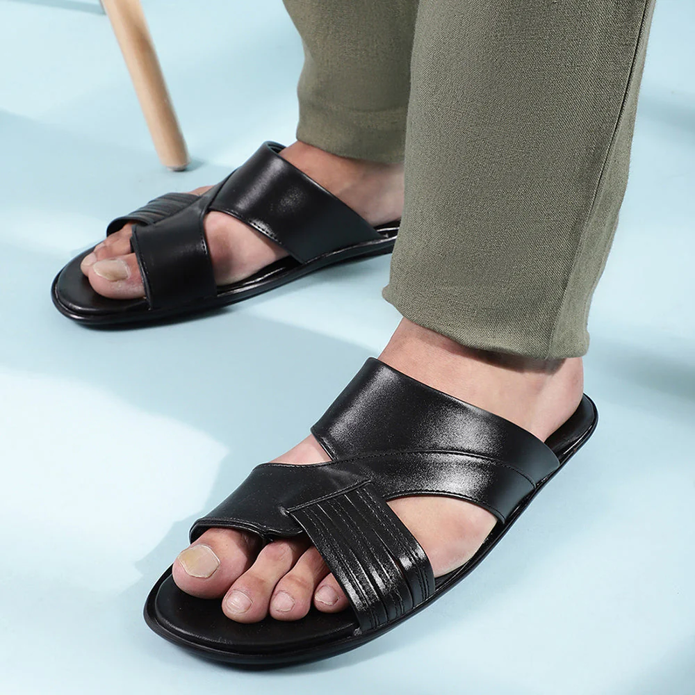 Coolers Black Casual Slipper For Men COOL99-81 By Liberty - Image 4