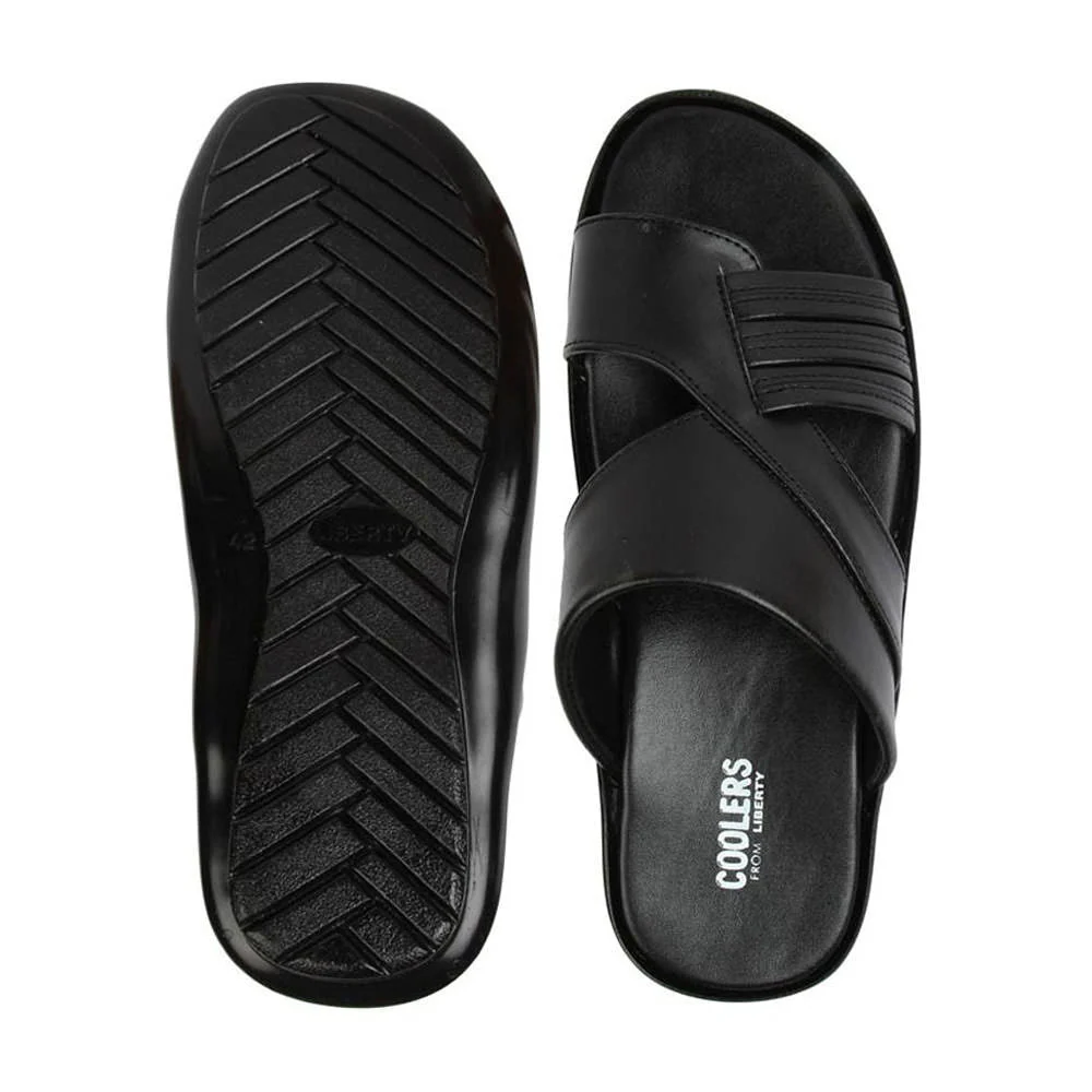 Coolers Black Casual Slipper For Men COOL99-81 By Liberty - Image 6