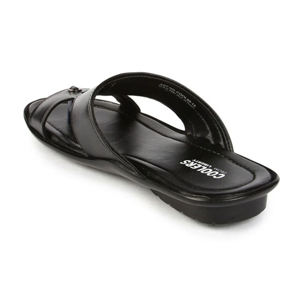 Coolers Casual (Black) Slippers For Men COOL99-12 By Liberty - Image 5
