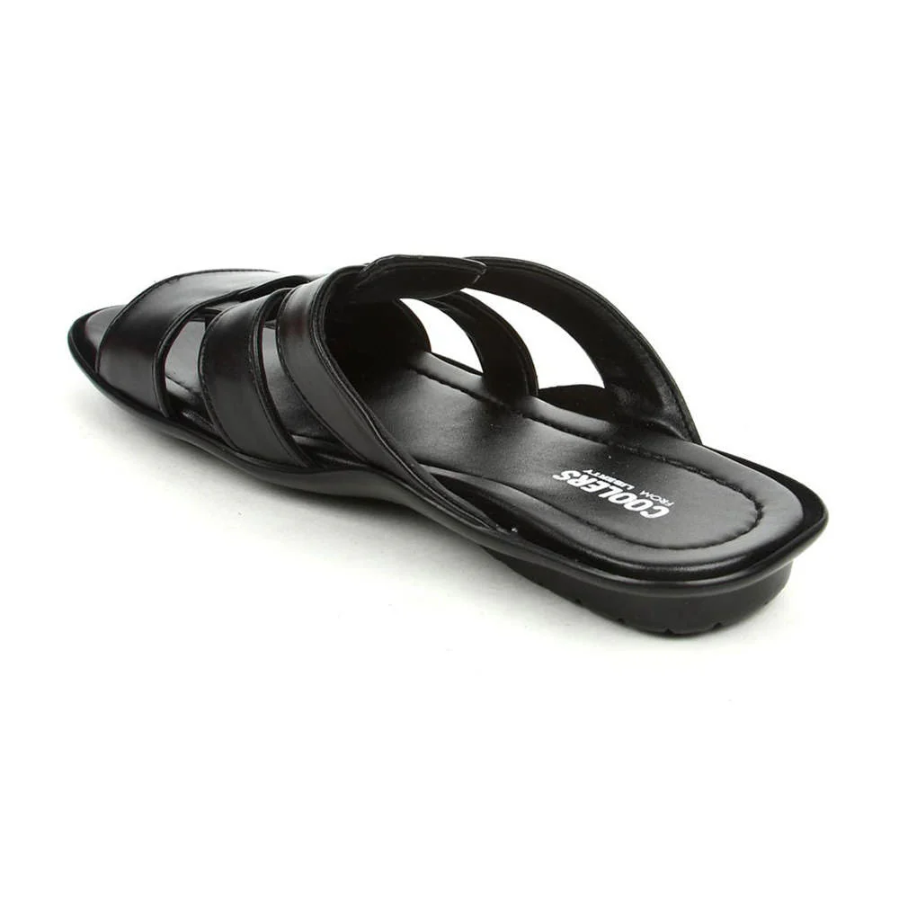 Coolers Casual (Black) Slippers For Men COOL99-3 By Liberty - Image 5
