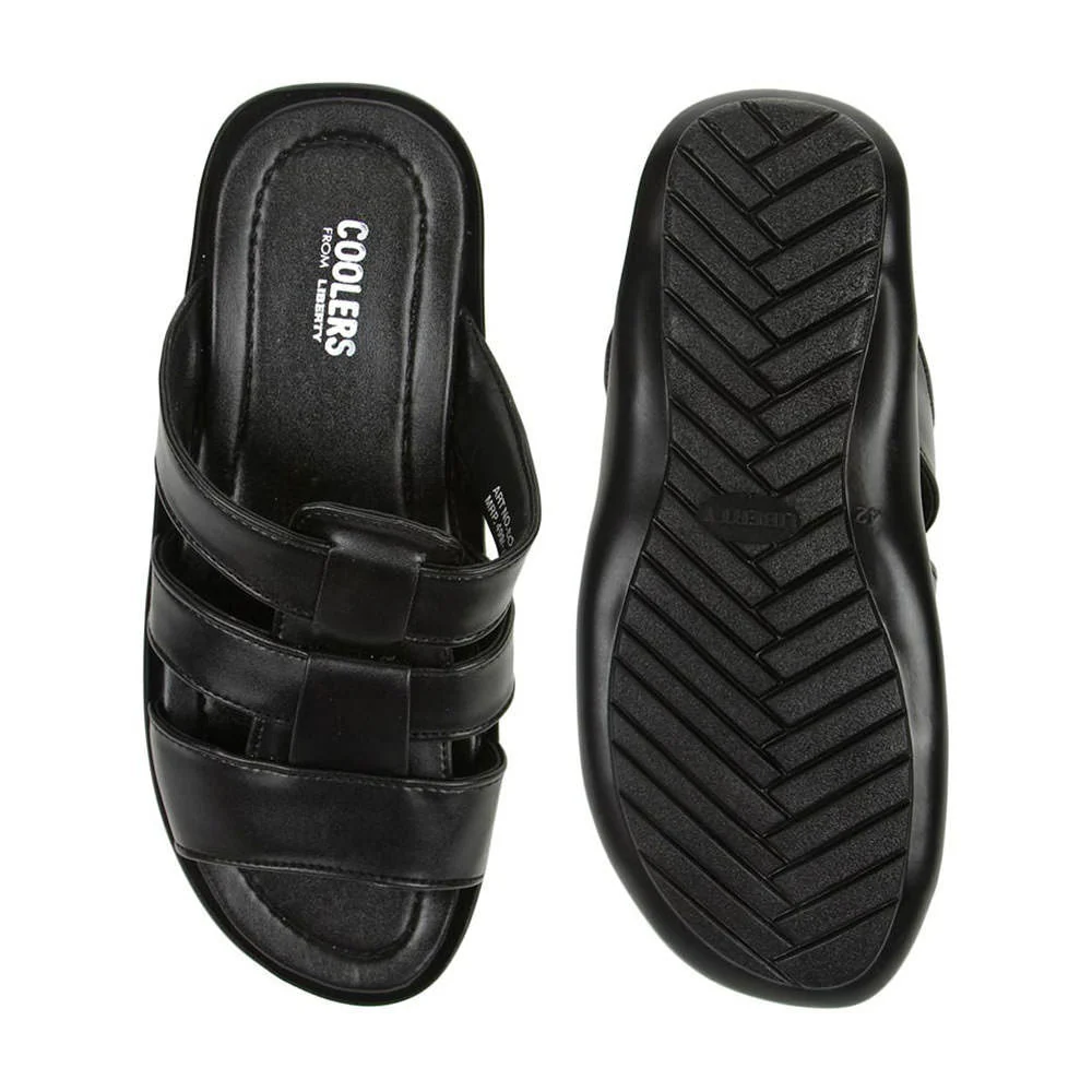 Coolers Casual (Black) Slippers For Men COOL99-3 By Liberty - Image 6