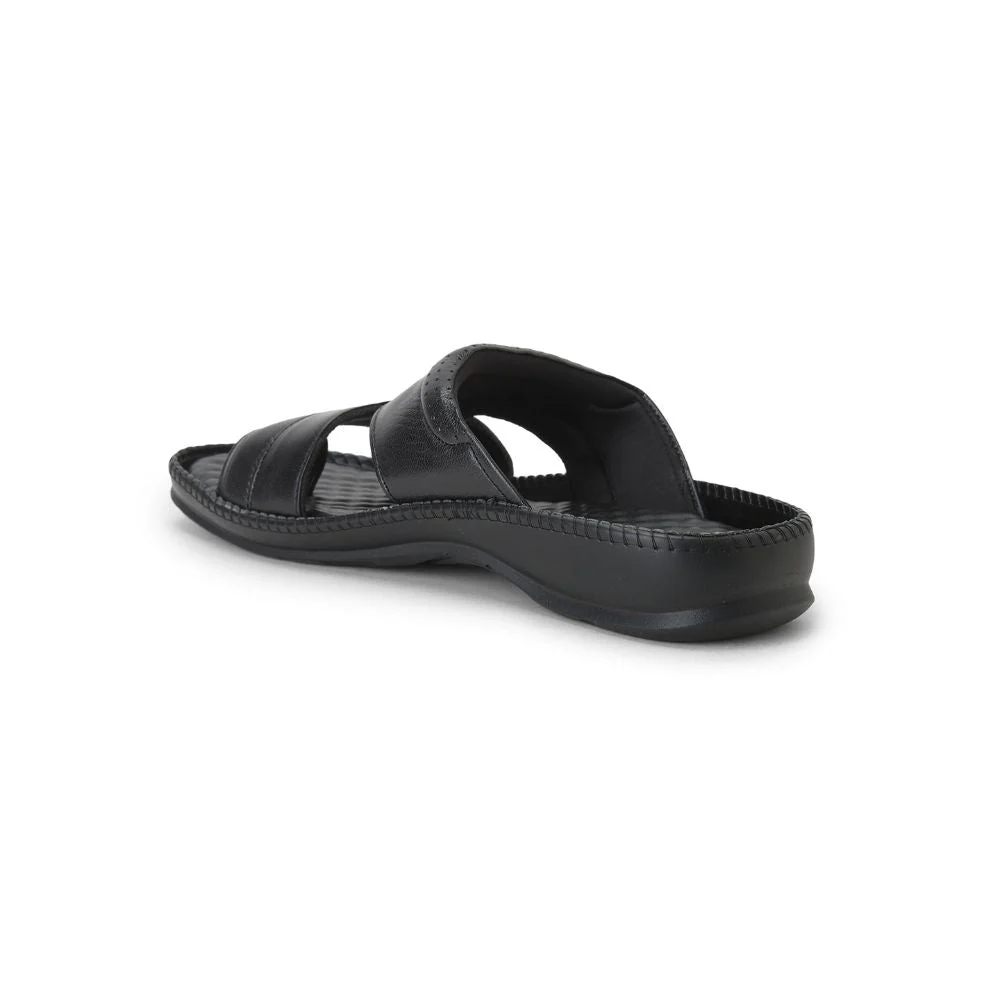 COOLERS Casual (Black) Slippers For Men STEAMER-02 By Liberty - Image 5