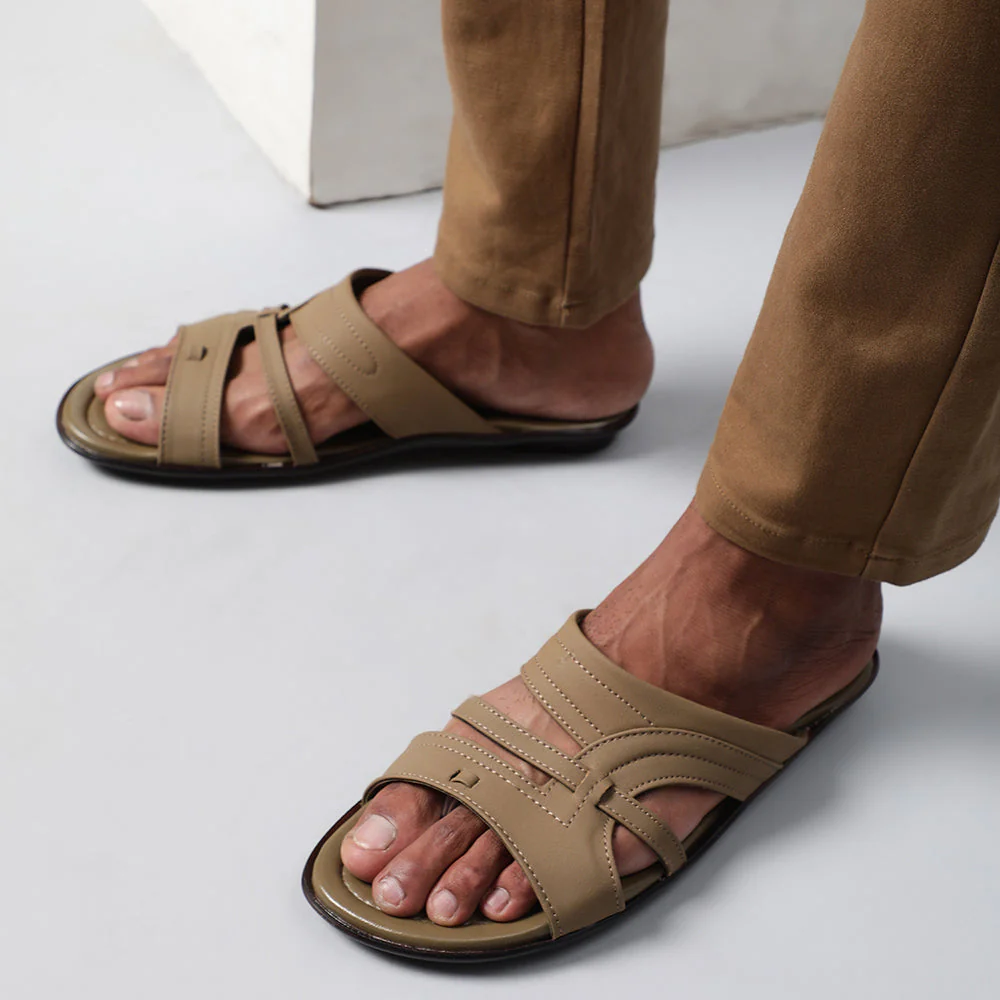 Coolers Casual Camel Slippers For Men COOL99-1 By Liberty - Image 4
