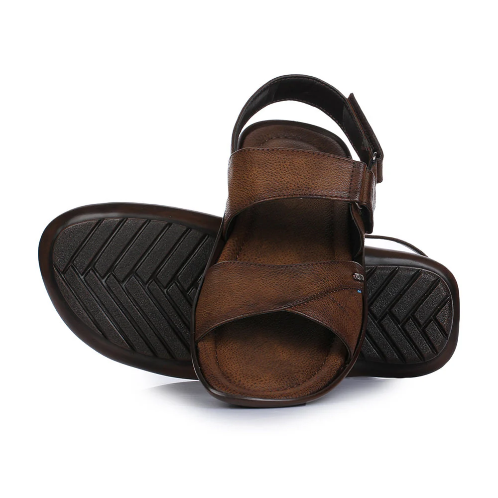 Coolers Formal Brown Sandals For Men LAF-202N By Liberty - Image 6