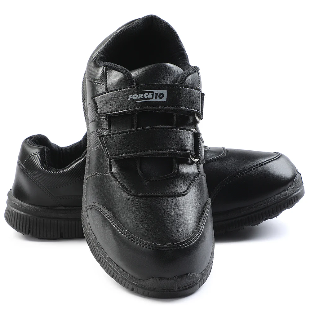 Force 10 Black Non Lacing Uniform School Shoes For Kids GOLA-SCHV By Liberty - Image 12