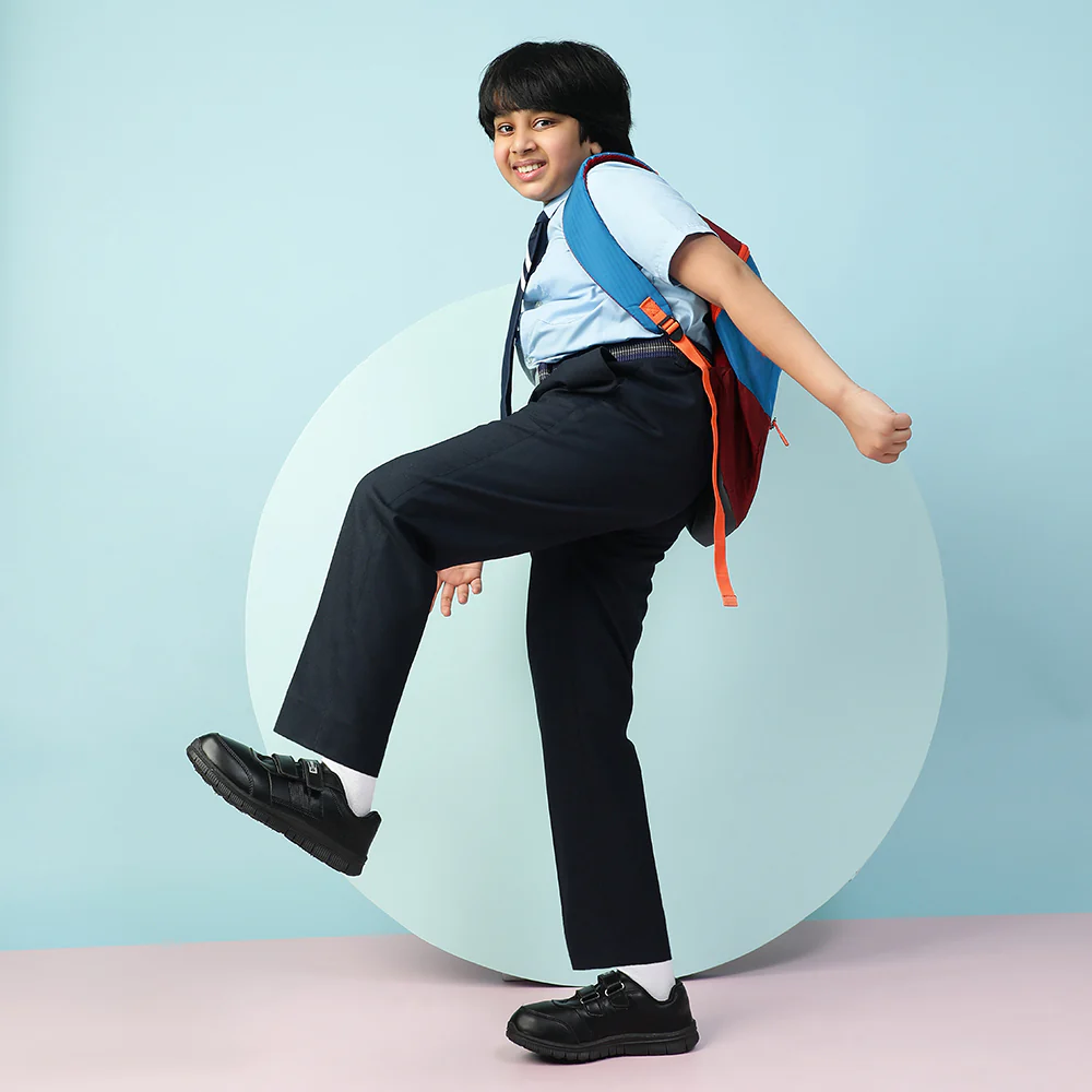 Force 10 Black Non Lacing Uniform School Shoes For Kids GOLA-SCHV By Liberty - Image 5