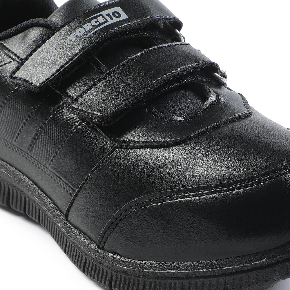 Force 10 Black Non Lacing Uniform School Shoes For Kids GOLA-SCHV By Liberty - Image 8
