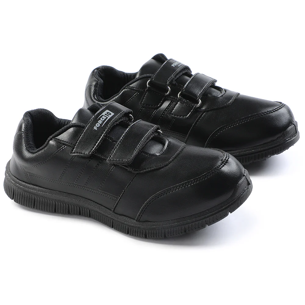 Force 10 Black Non Lacing Uniform School Shoes For Kids GOLA-SCHV By Liberty - Image 9