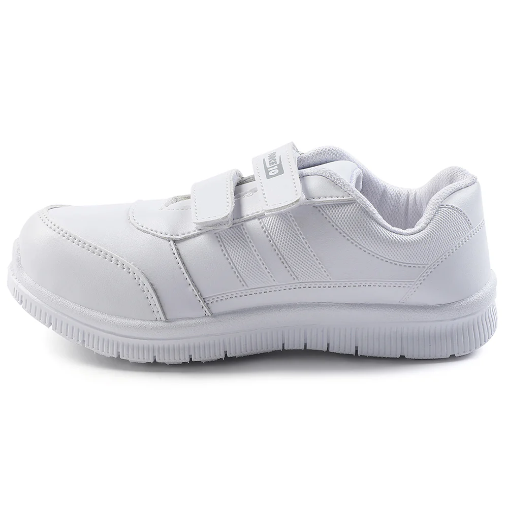 Force 10 White Non Lacing Uniform School Shoes For Kids GOLA-SCHV By Liberty - Image 3