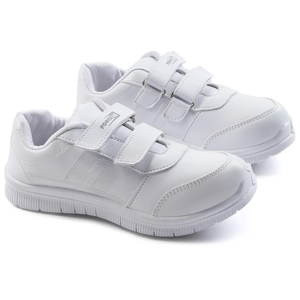 Force 10 White Non Lacing Uniform School Shoes For Kids GOLA-SCHV By Liberty - Image 8