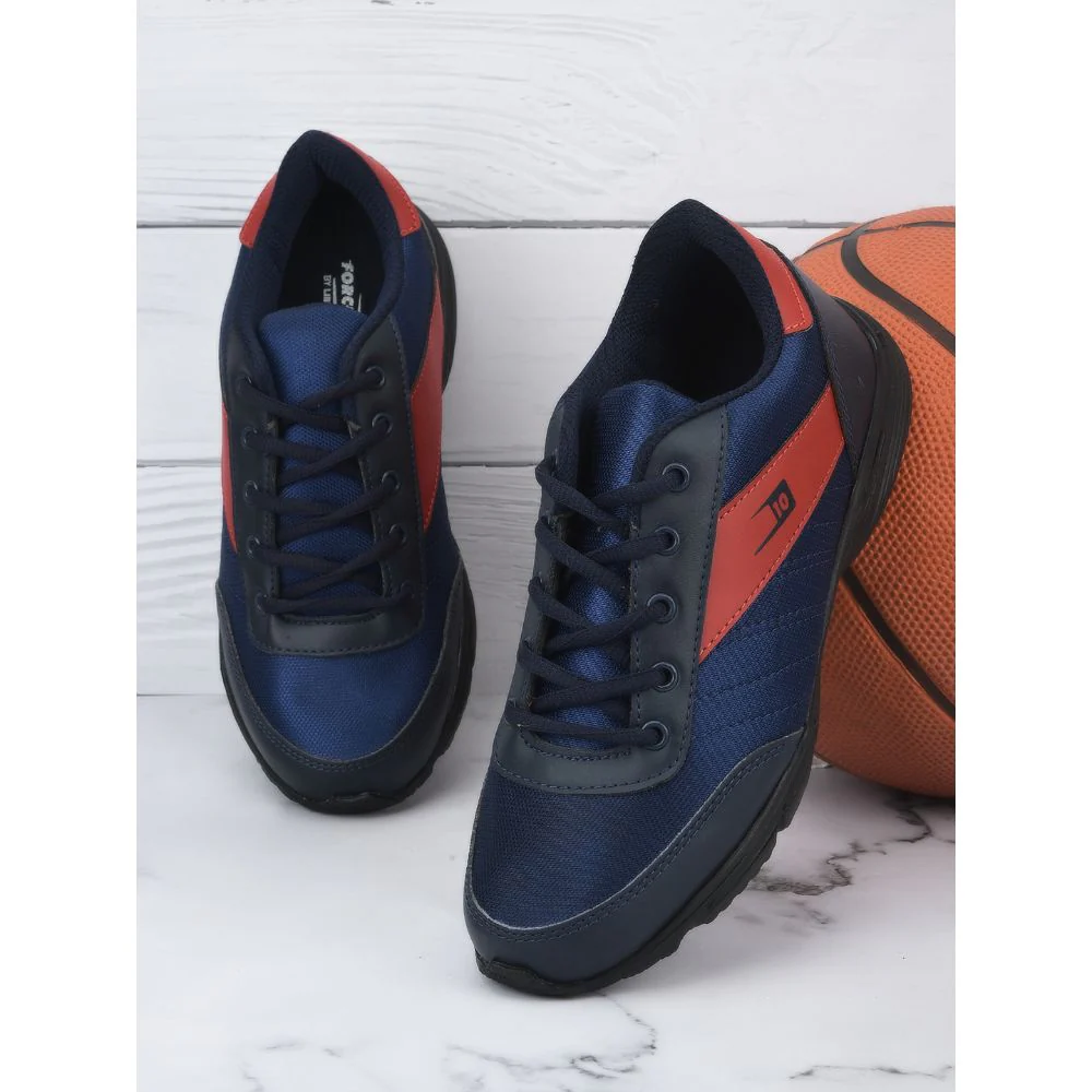 Force 10 Casual Lacing Shoes For Kids (Red) 9907-51BLU By Liberty - Image 3