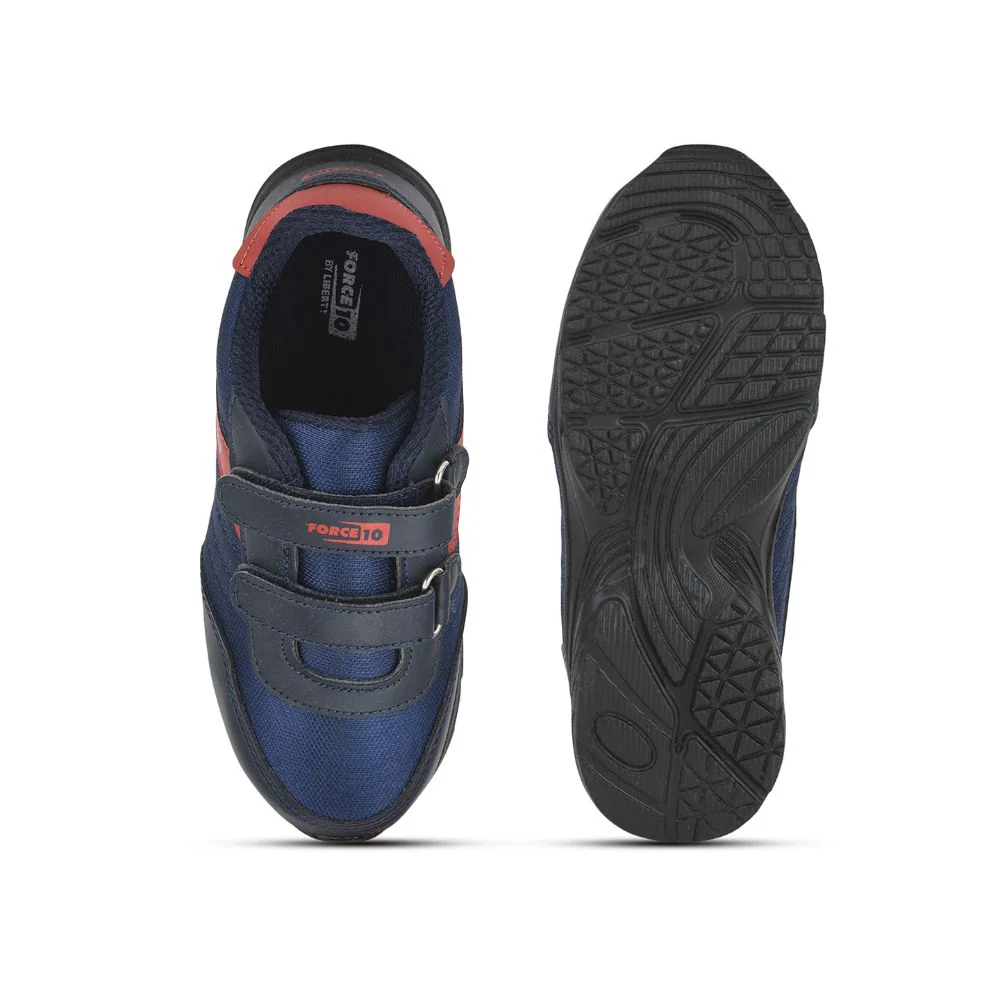 Force 10 Casual Non Lacing Shoes For Kids (Red) 9907-51VBL By Liberty - Image 4