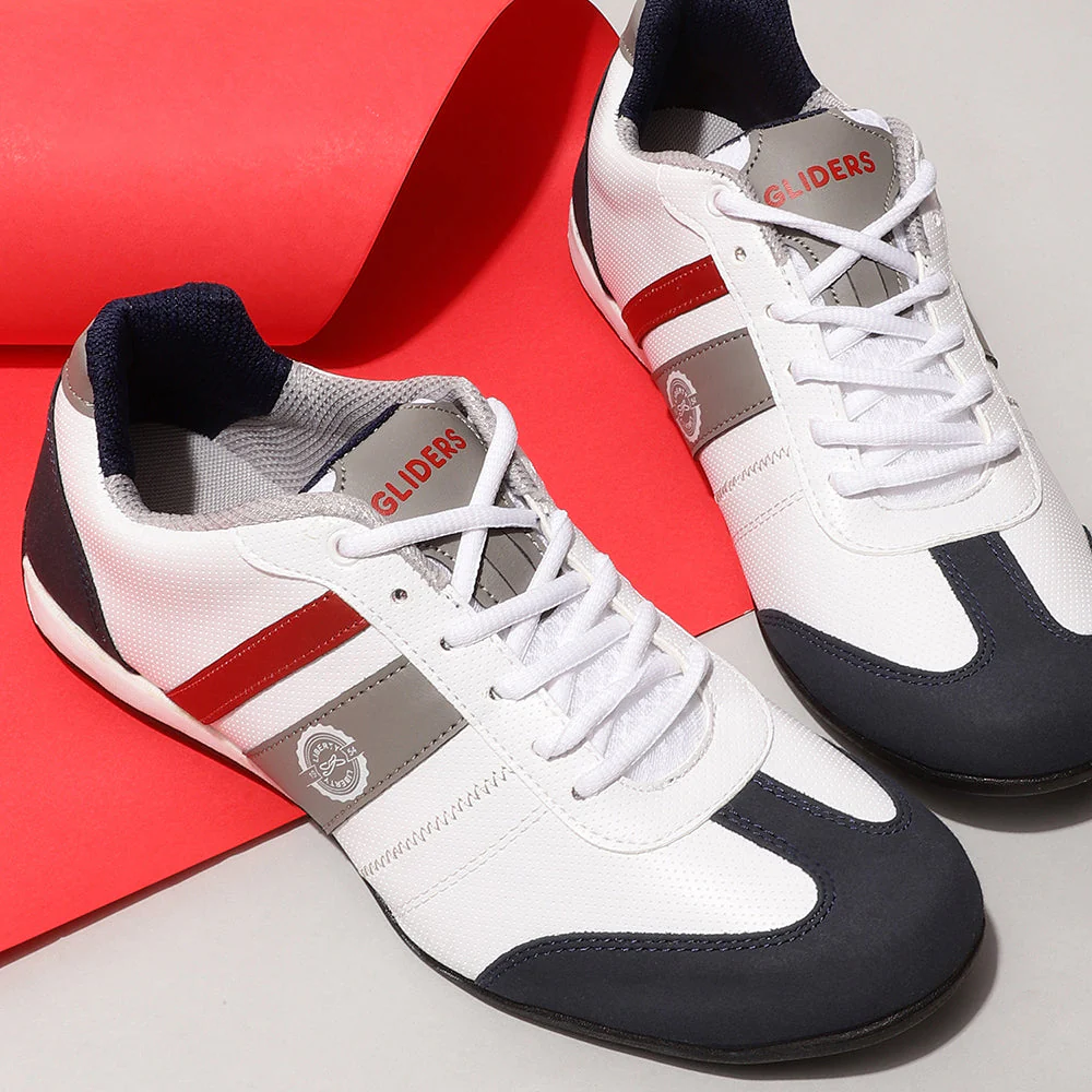 Force 10 Men's White Casual Lacing Shoes (LB09-52) - Image 3