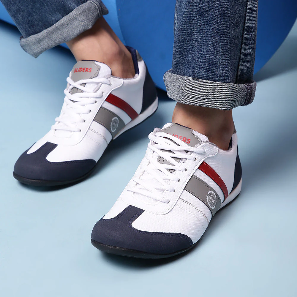 Force 10 Men's White Casual Lacing Shoes (LB09-52) - Image 5