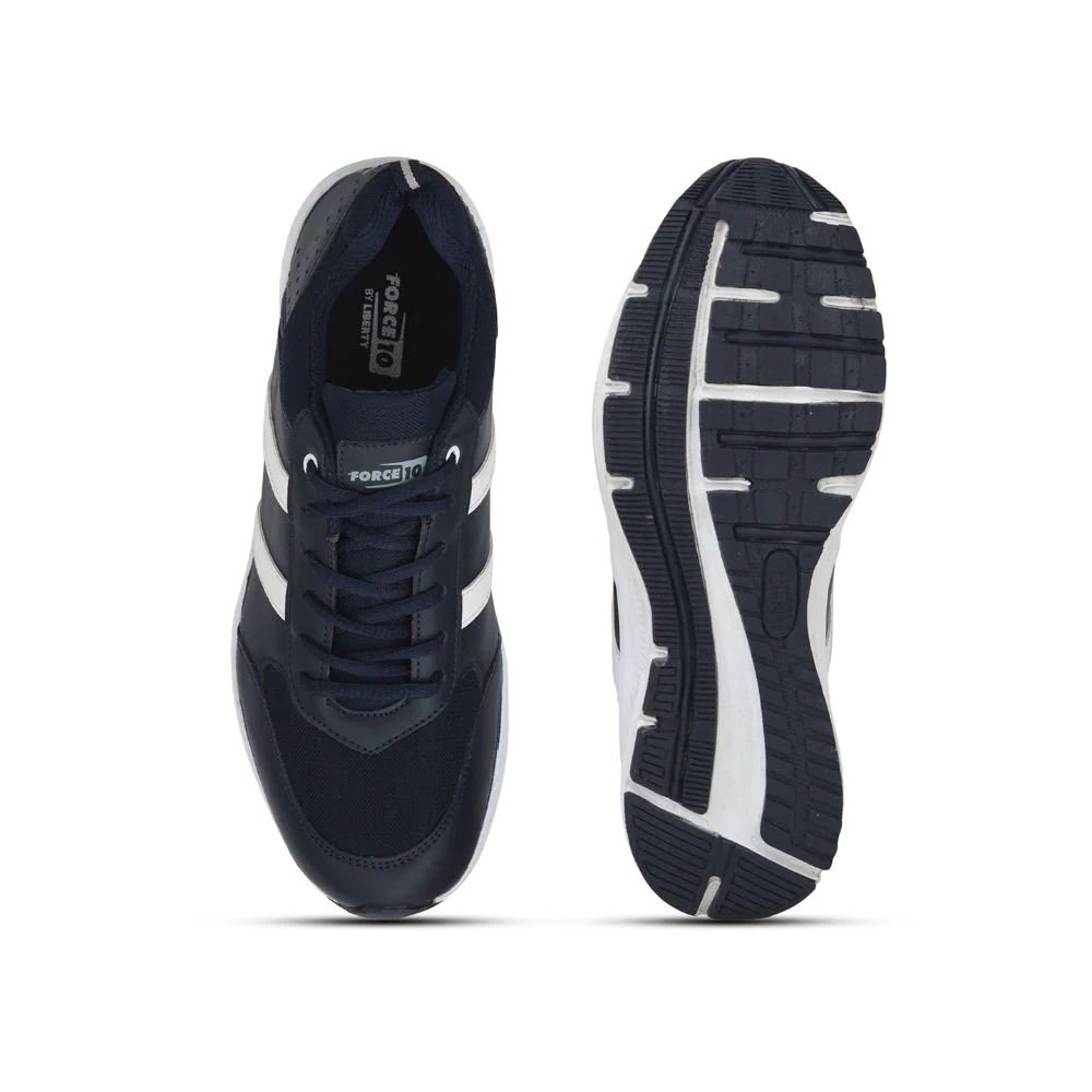 Force 10 Sports Lacing Shoes For Men (N.Blue) LB46-SNE By Liberty - Image 6