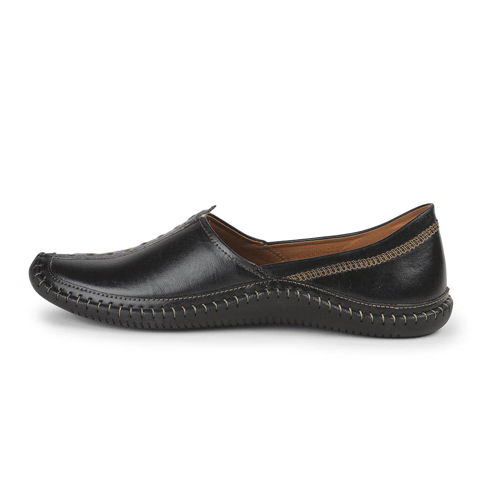 Fortune Black Casual Mojari For Men BRL-25 By Liberty - Image 3