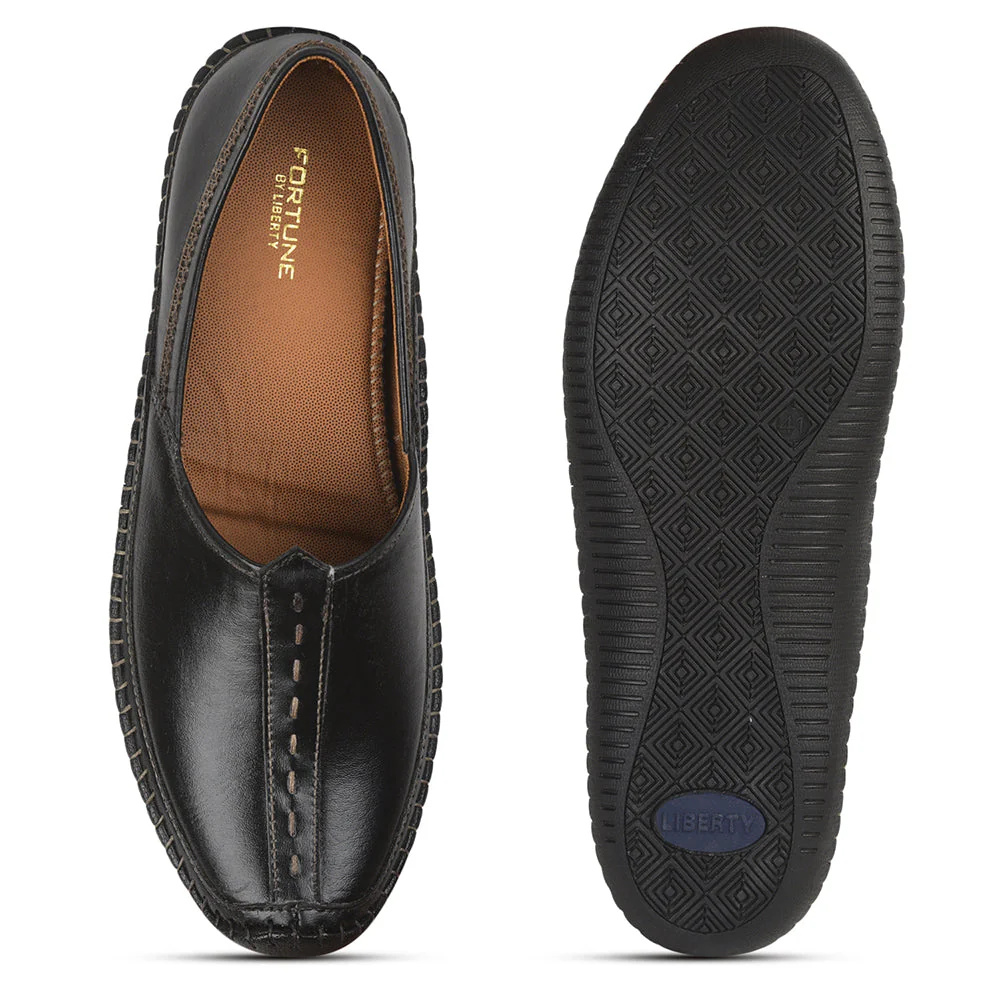 Fortune Black Casual Mojari For Men BRL-25 By Liberty - Image 4