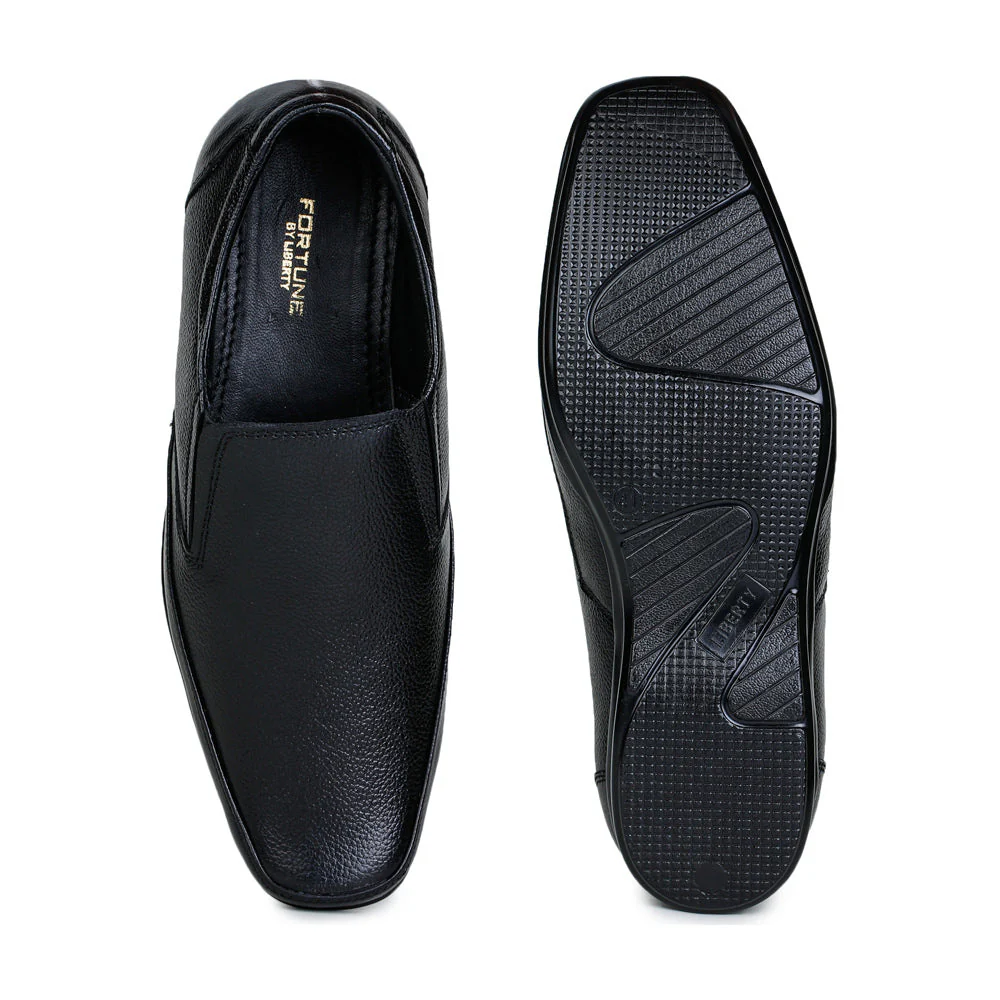 Fortune (Black) Classic Loafer Shoes For Men HOL-18 By Liberty - Image 5