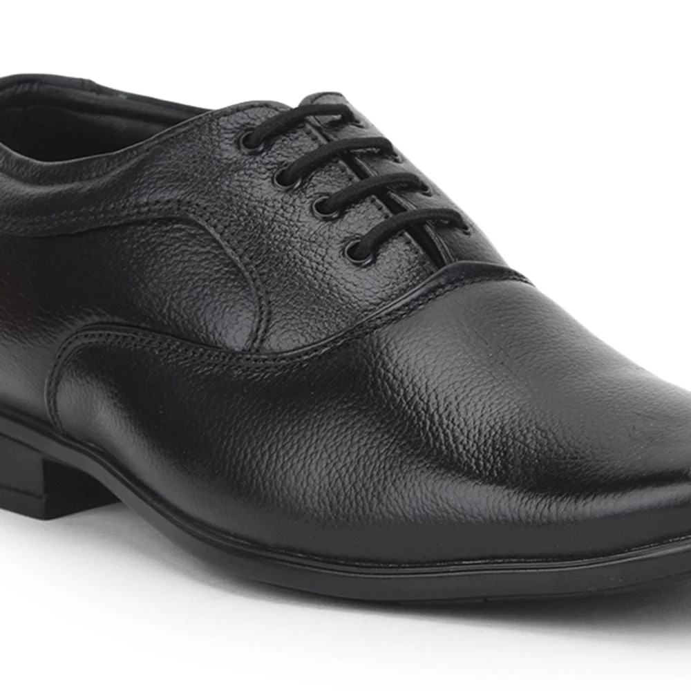 Fortune (Black) Formal Lace Up Derby Shoes For Men Hll-1 By Liberty - Image 4