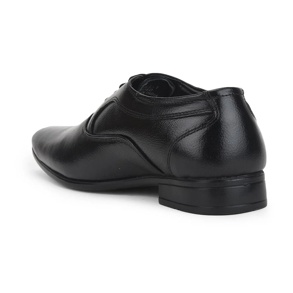 Fortune (Black) Formal Lace Up Derby Shoes For Men Hll-1 By Liberty - Image 5