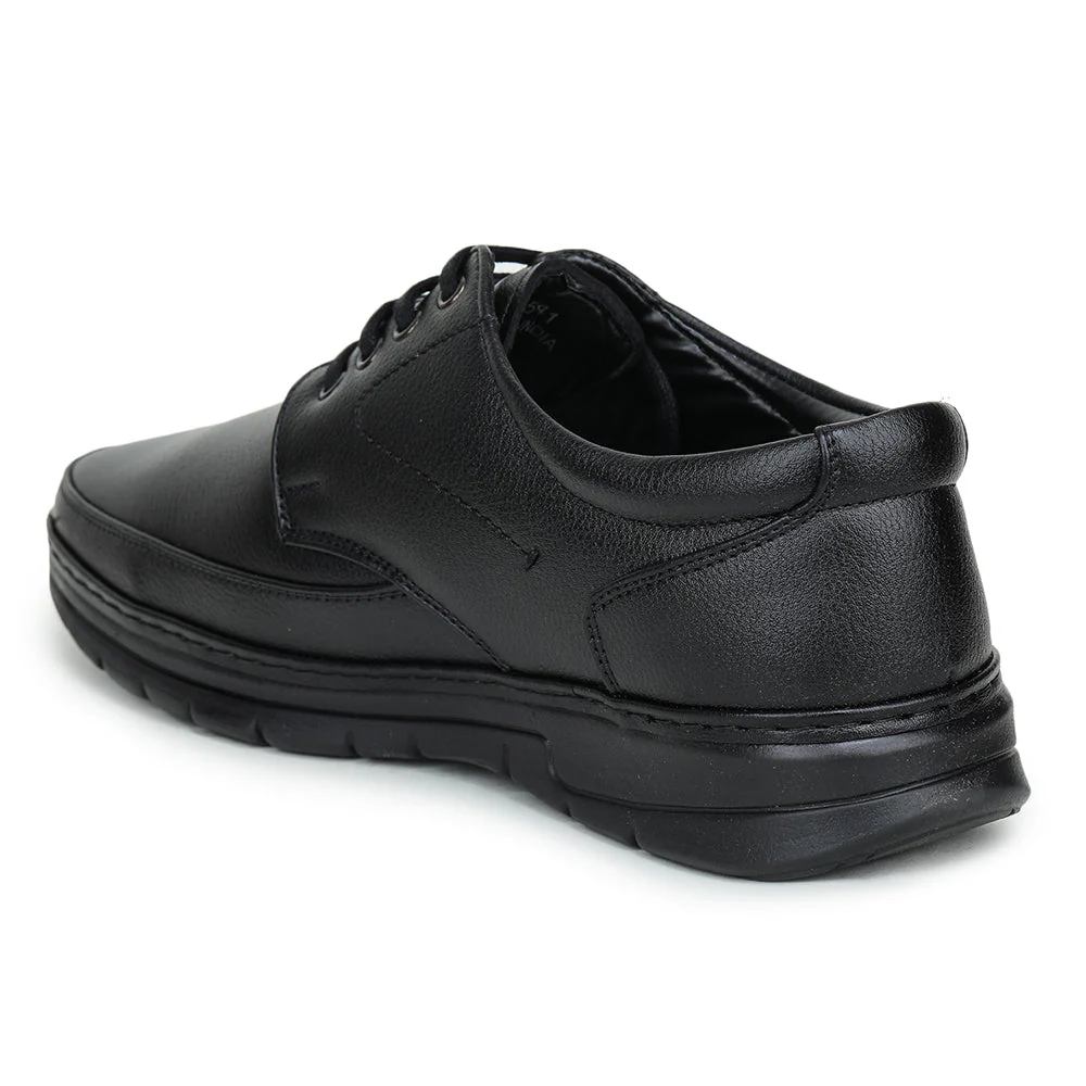 Fortune Black Formal Lace Up Shoes For Men ER-35 By Liberty - Image 3