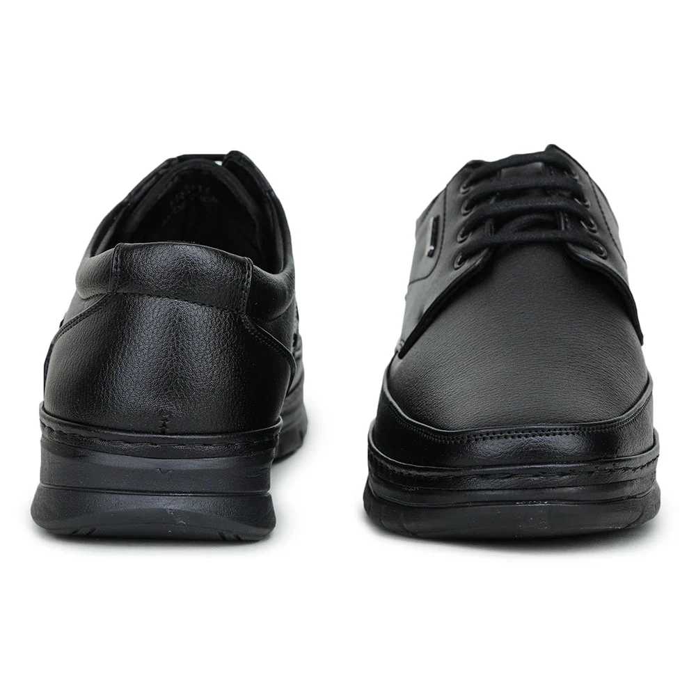Fortune Black Formal Lace Up Shoes For Men ER-35 By Liberty - Image 5
