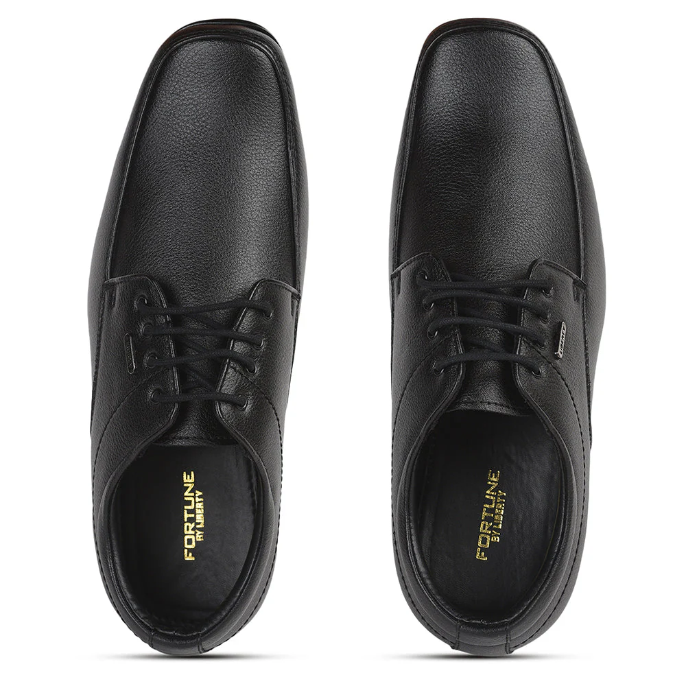 Fortune Black Formal Lace Up Shoes For Men Uvl-33 By Liberty - Image 3