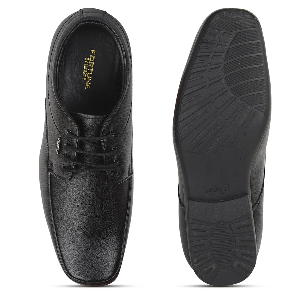 Fortune Black Formal Lace Up Shoes For Men Uvl-33 By Liberty - Image 5