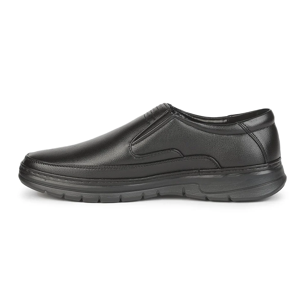 Fortune (Black) Formal Slip on Shoes For Men ER-34 By Liberty - Image 3