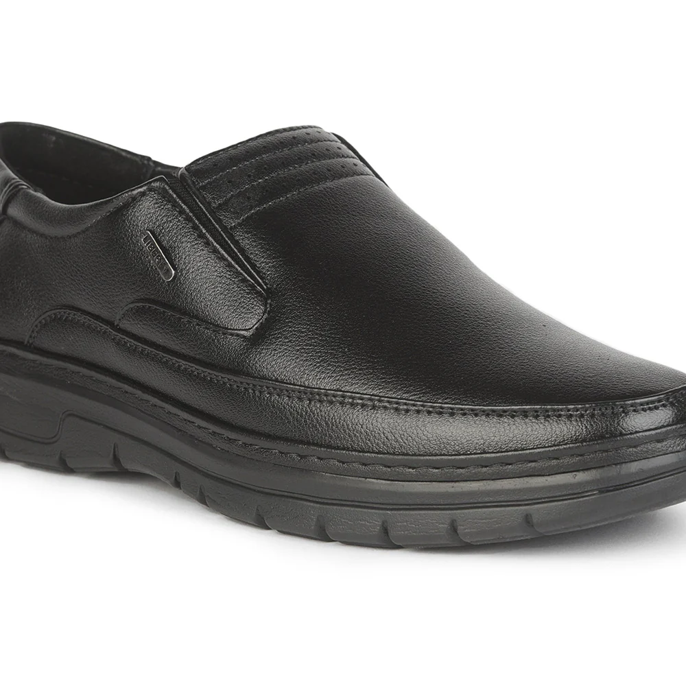 Fortune (Black) Formal Slip on Shoes For Men ER-34 By Liberty - Image 5