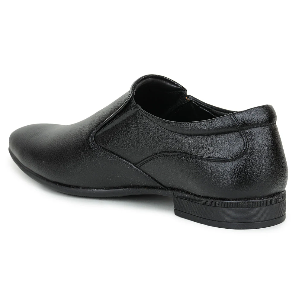 Fortune Black Formal Slip on Shoes For Men UVL-31 By Liberty - Image 3
