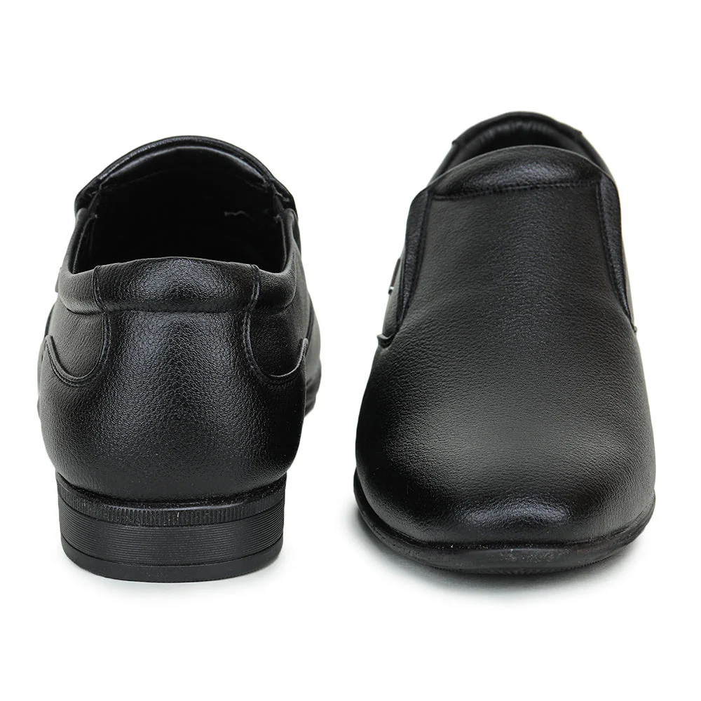 Fortune Black Formal Slip on Shoes For Men UVL-31 By Liberty - Image 4