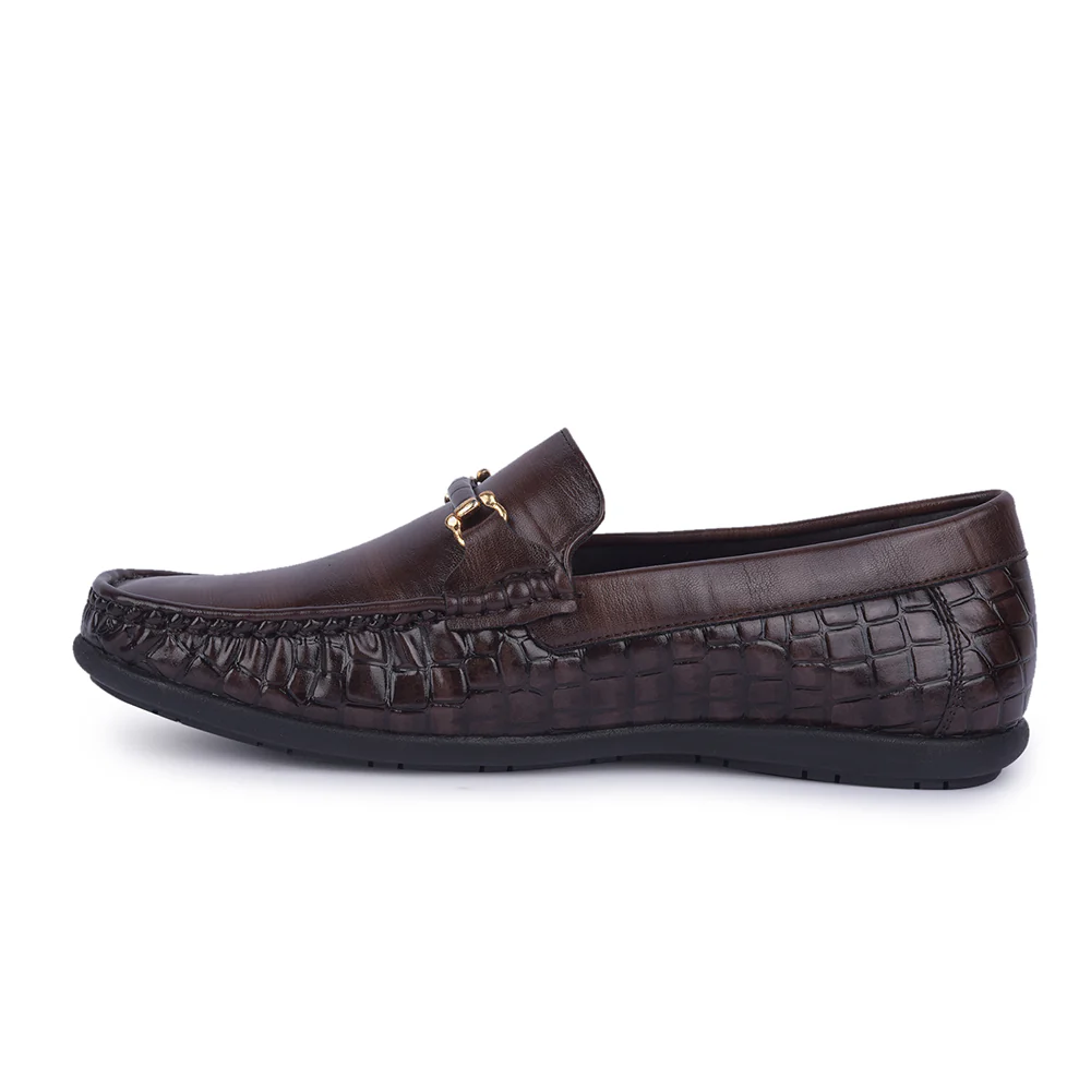 Fortune Brown Casual Non Lacing Shoes For Men OSL19 By Liberty - Image 3