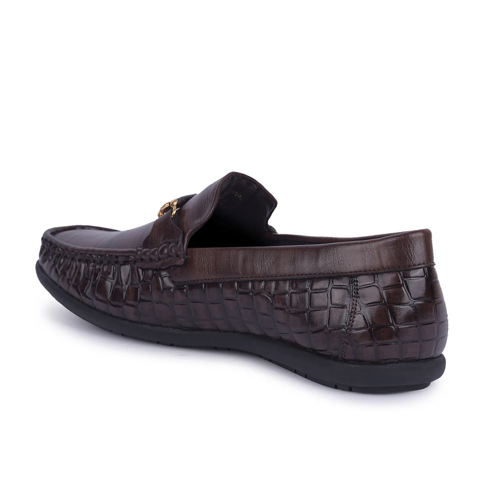 Fortune Brown Casual Non Lacing Shoes For Men OSL19 By Liberty - Image 6