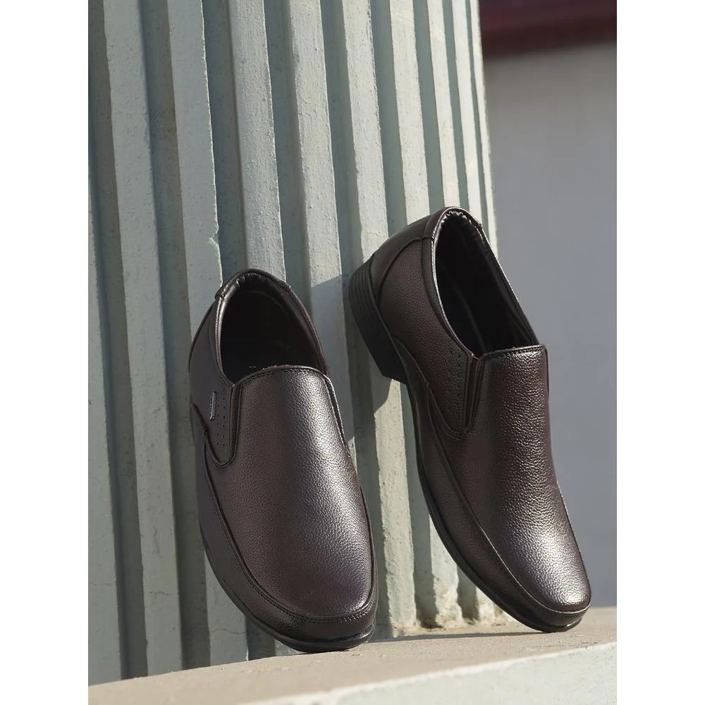 Fortune By Liberty Mens HIL-8 Brown Formal Non Lacing Shoes - Image 4