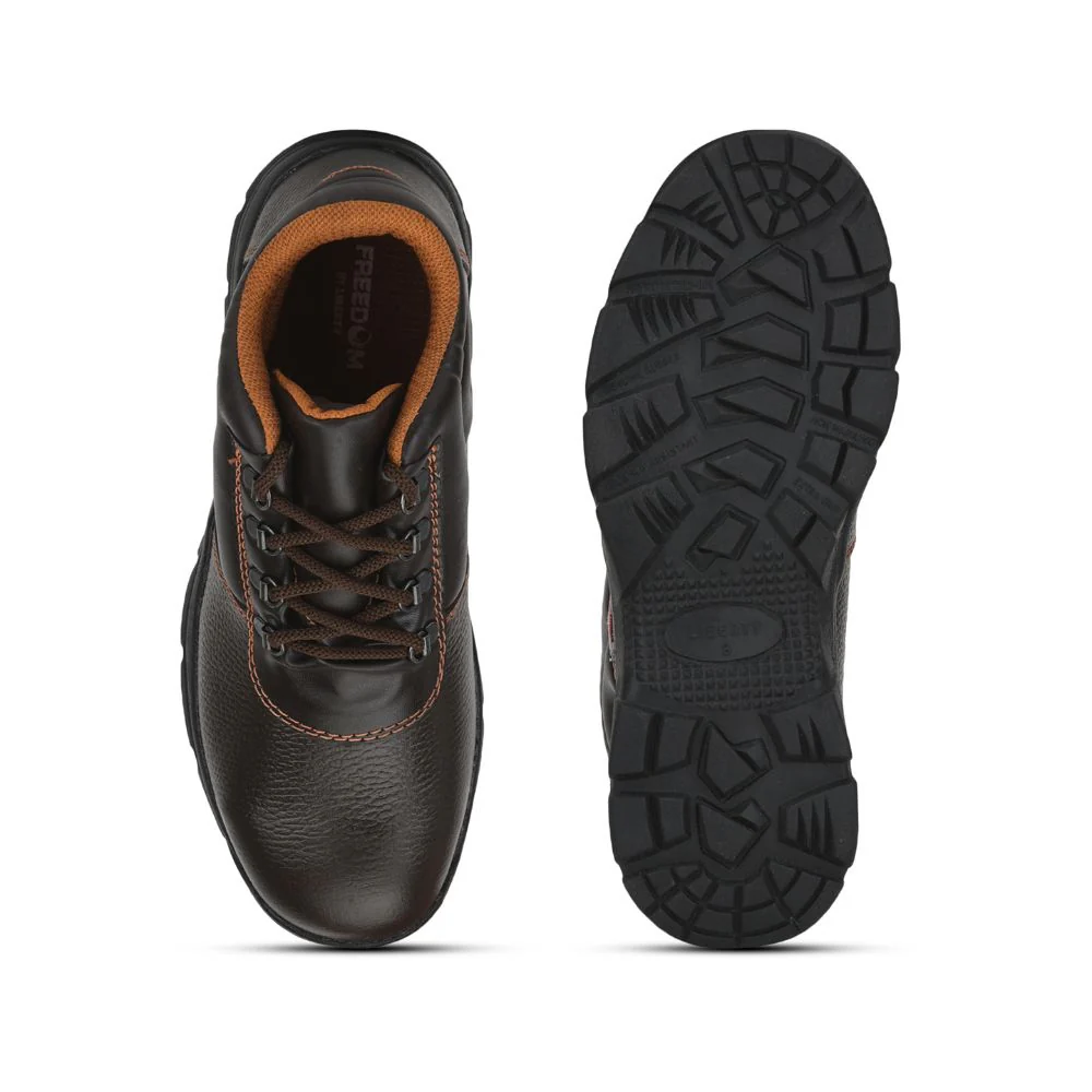 Freedom By Liberty Mens ARMOUR-AK Lacing Brown Safety Shoe - Image 5