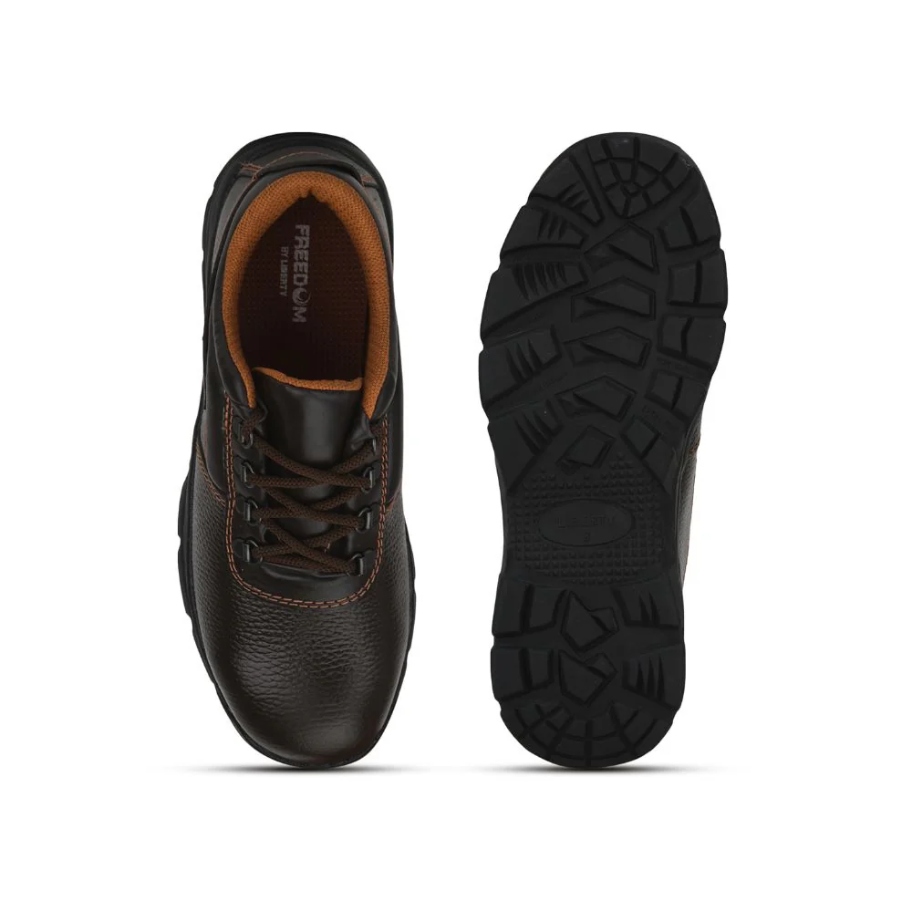 Freedom By Liberty Mens ARMOUR-ST Lacing Brown Safety Shoe - Image 6