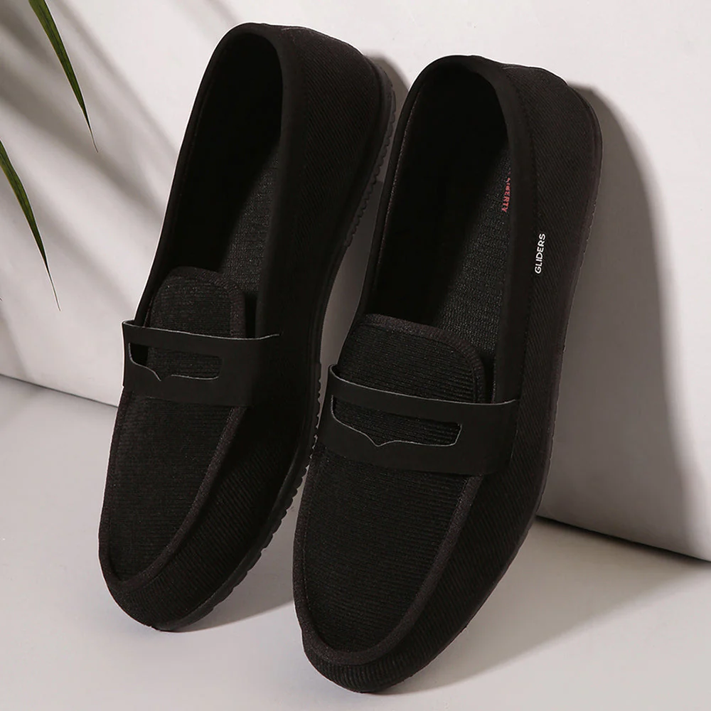 Gliders Black Casual Slip on Shoes For Men EXCITOR By Liberty - Image 3