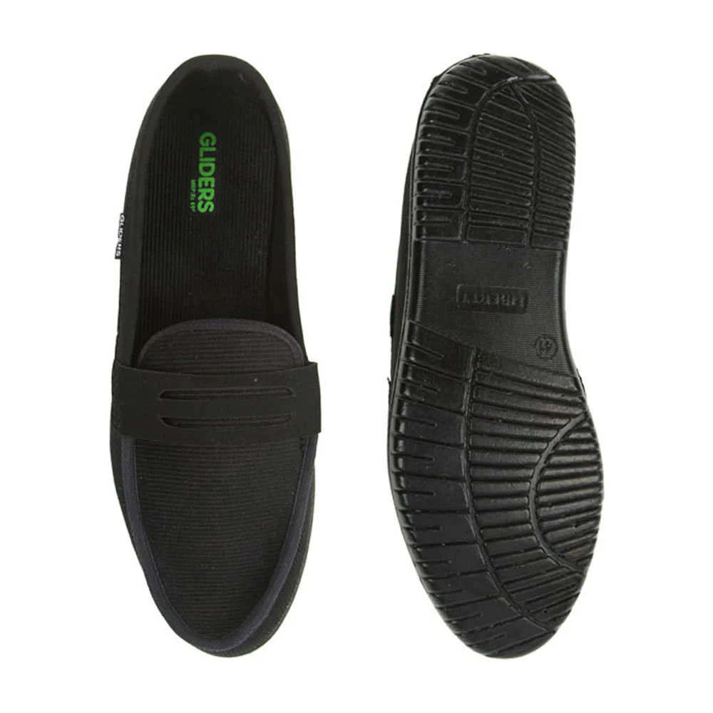 Gliders Black Casual Slip on Shoes For Men EXCITOR By Liberty - Image 4