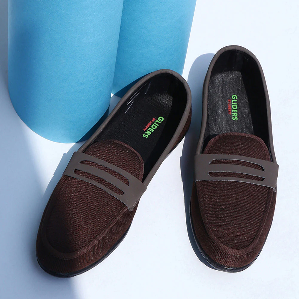 Gliders Brown Casual Slip on Shoes For Men EXCITOR By Liberty - Image 3