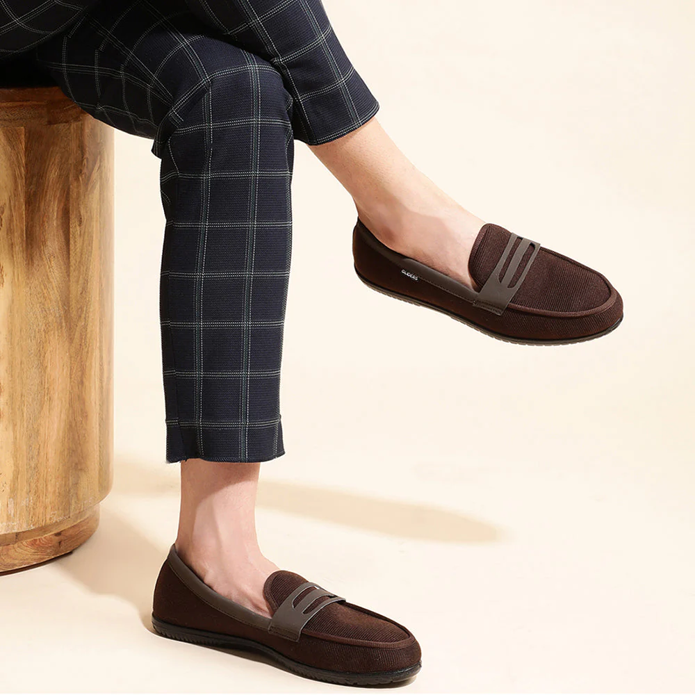 Gliders Brown Casual Slip on Shoes For Men EXCITOR By Liberty - Image 4