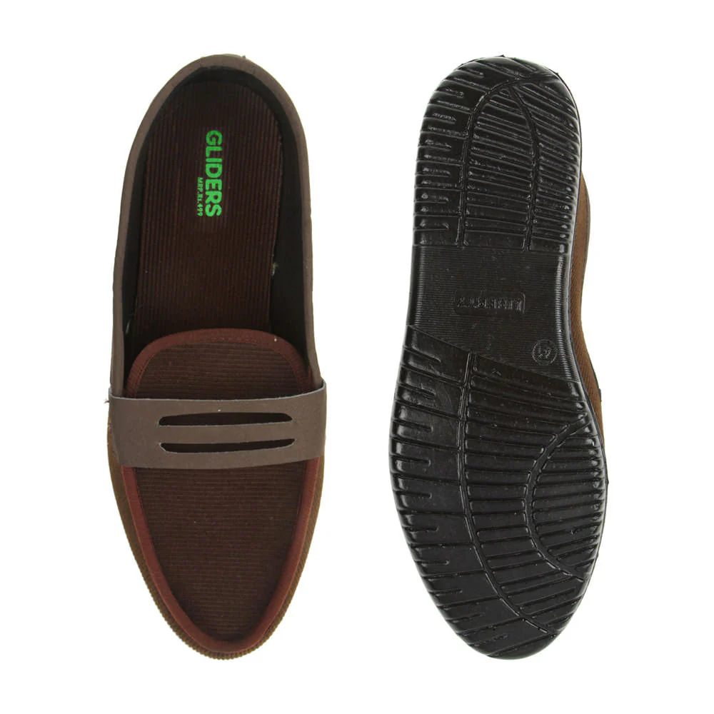 Gliders Brown Casual Slip on Shoes For Men EXCITOR By Liberty - Image 6