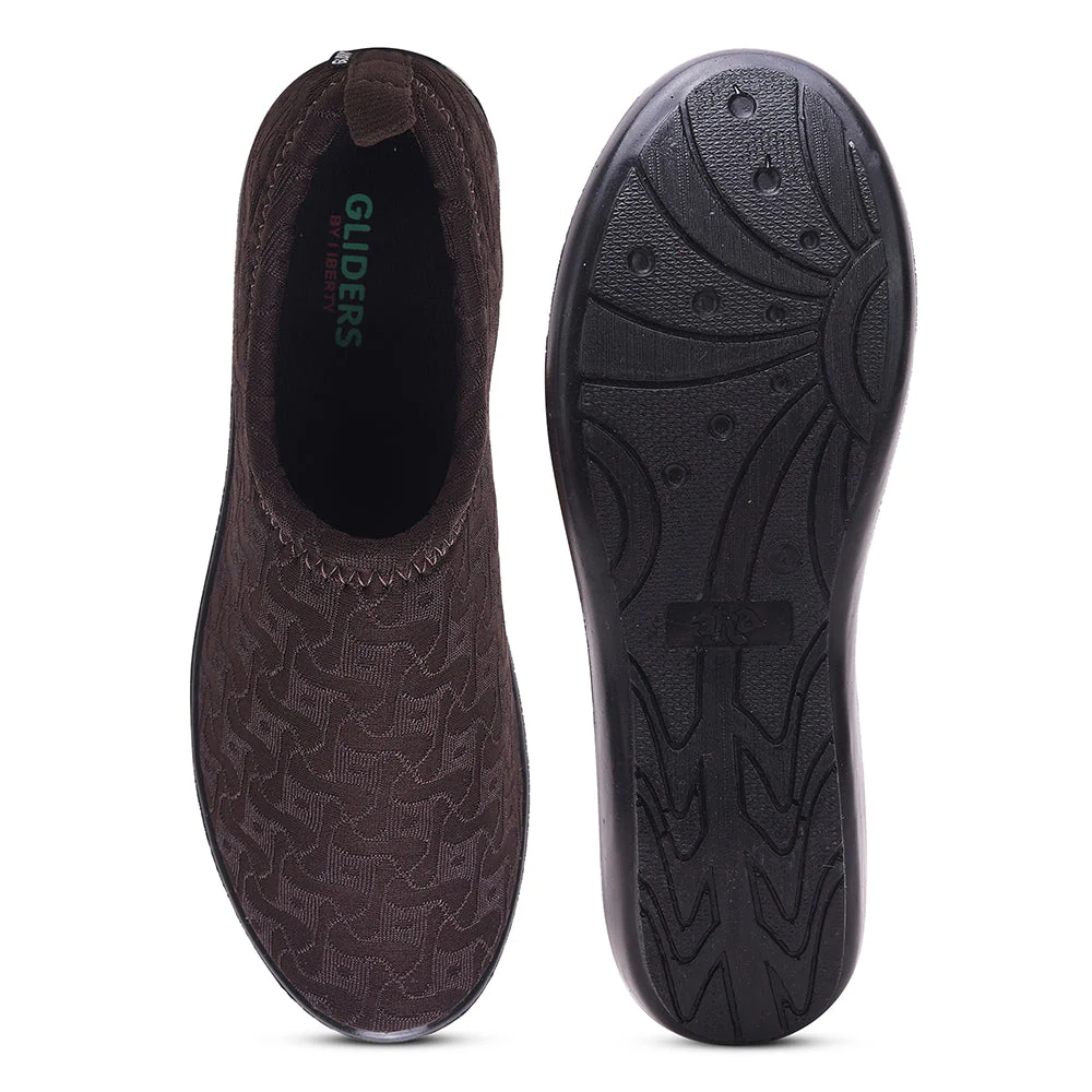 Gliders by Liberty Ladies MARINA-202 Brown Casual Ballerina - Image 5